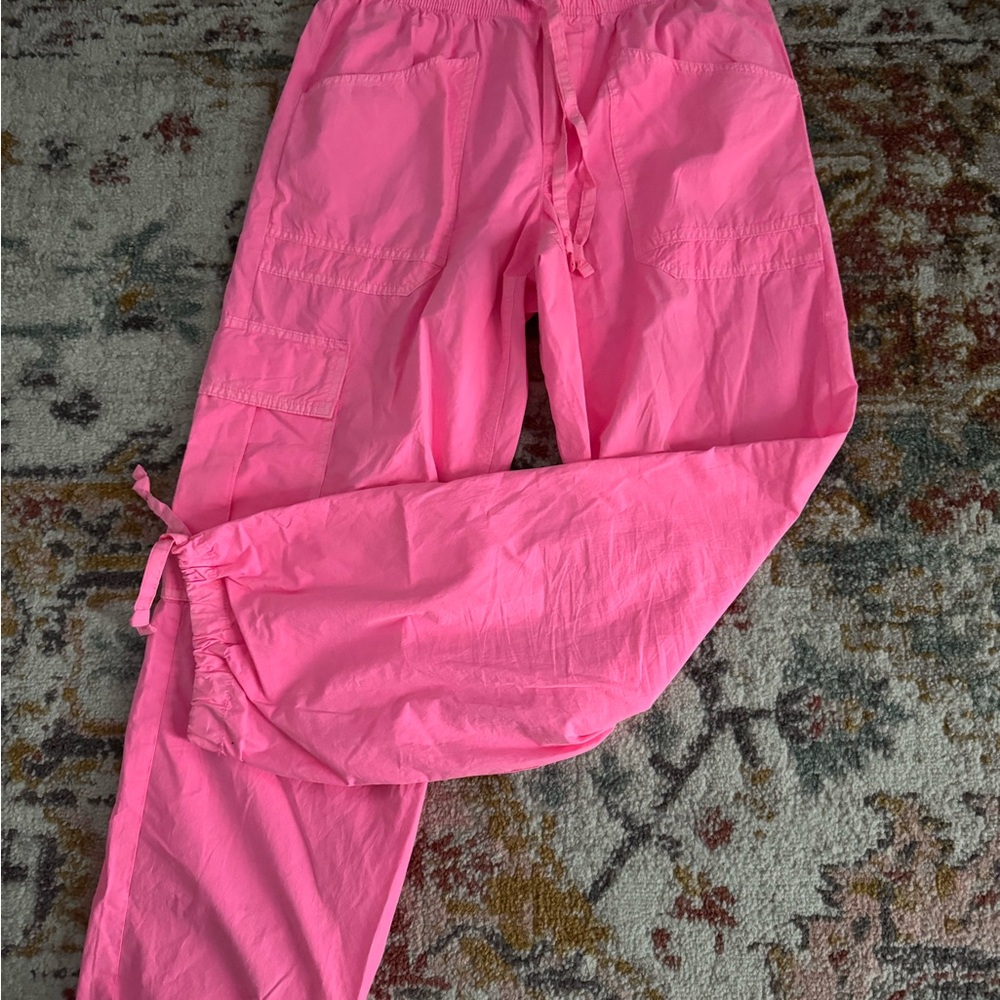 Aerie Bright Pink Cargo Pants